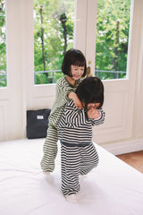 ［onu］Waffle stripe jogger pants