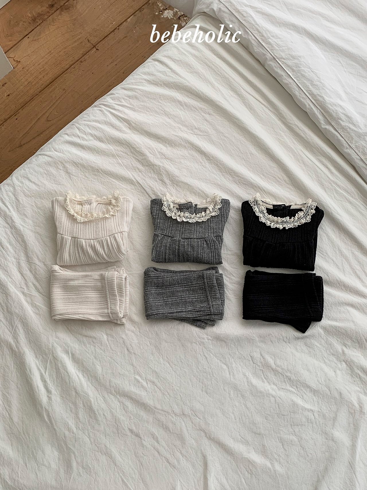 ［bebe holic］Morning shirring set up