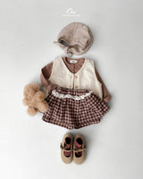 ［onu］Check lace skirt pants