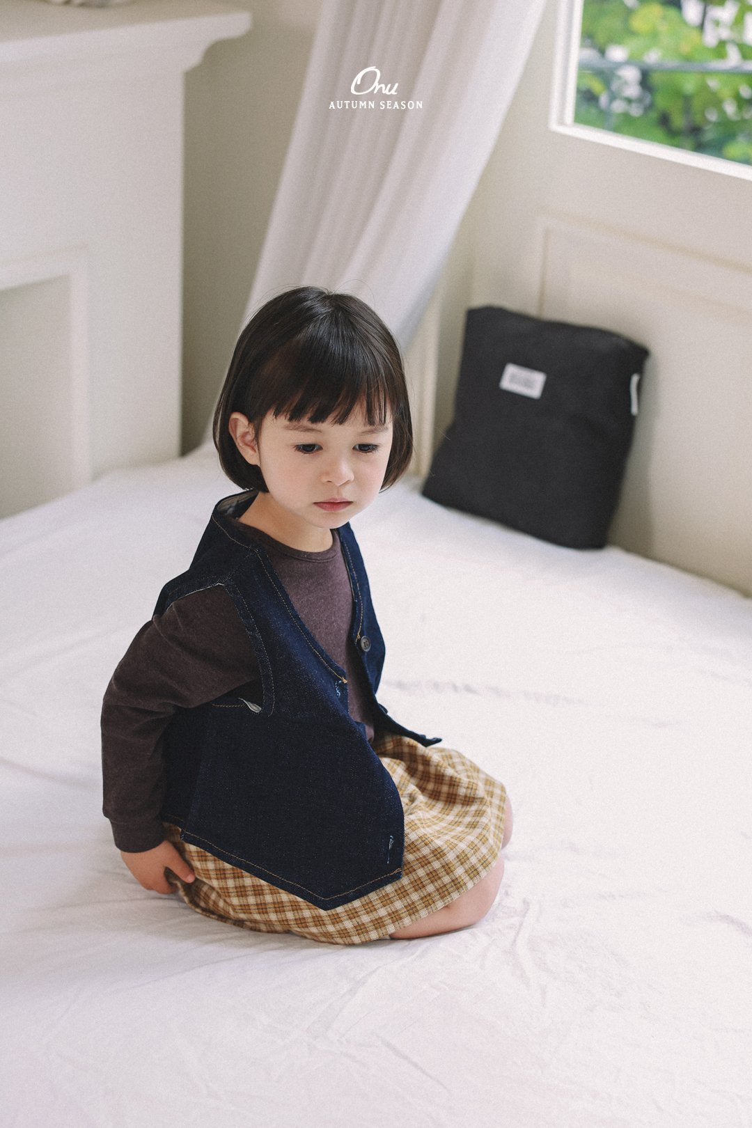 ［onu］Check lace skirt pants