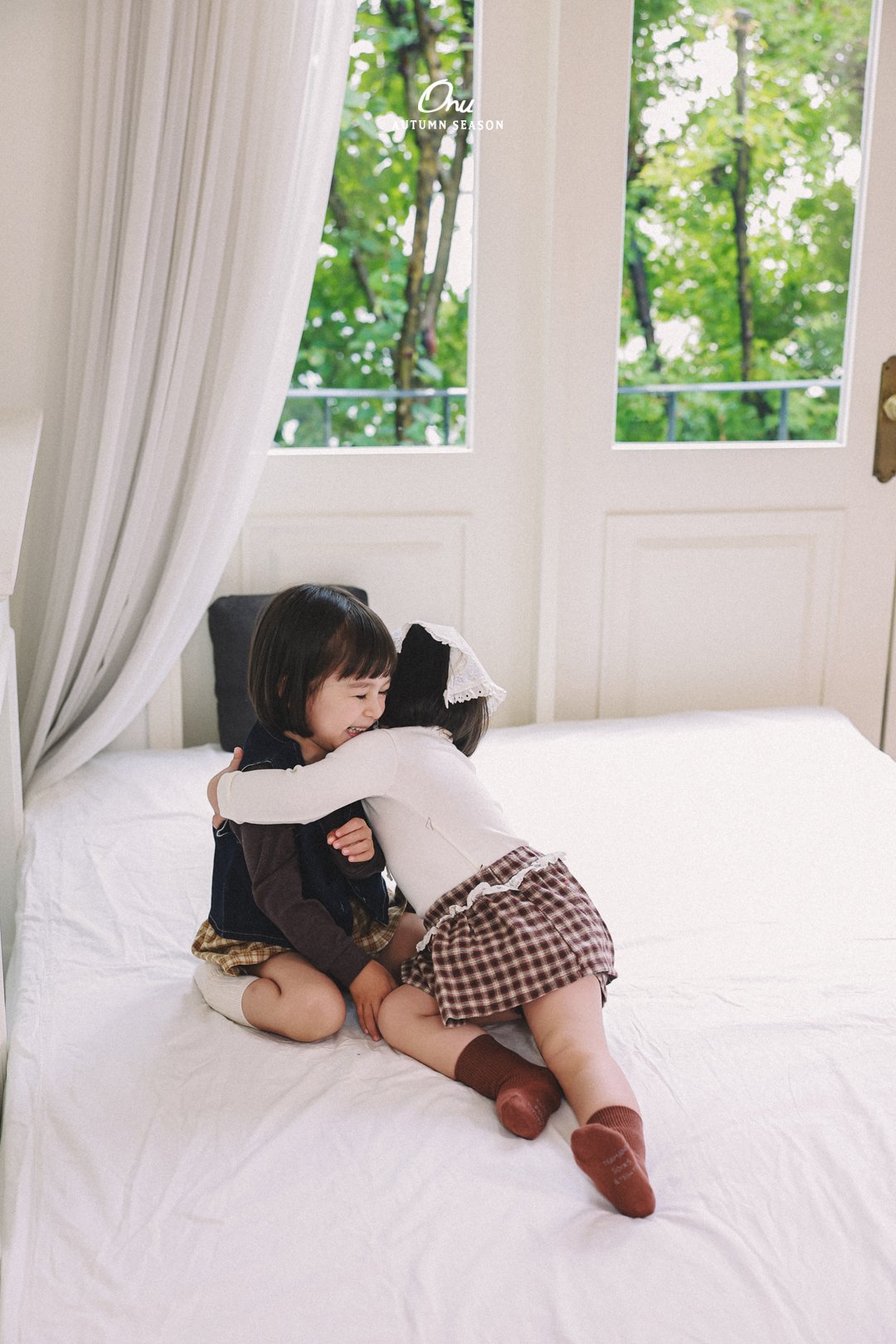 ［onu］Check lace skirt pants