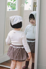 ［onu］Check lace skirt pants