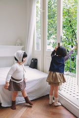 ［onu］Check lace skirt pants