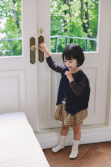 ［onu］Check lace skirt pants