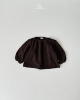 ［onu］Dot shirring blouse