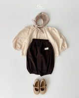 ［onu］Dot shirring blouse