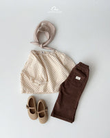 ［onu］Dot shirring blouse
