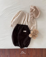 ［onu］Dot shirring blouse