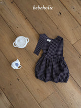 ［bebe holic］Kuku check suspender suit