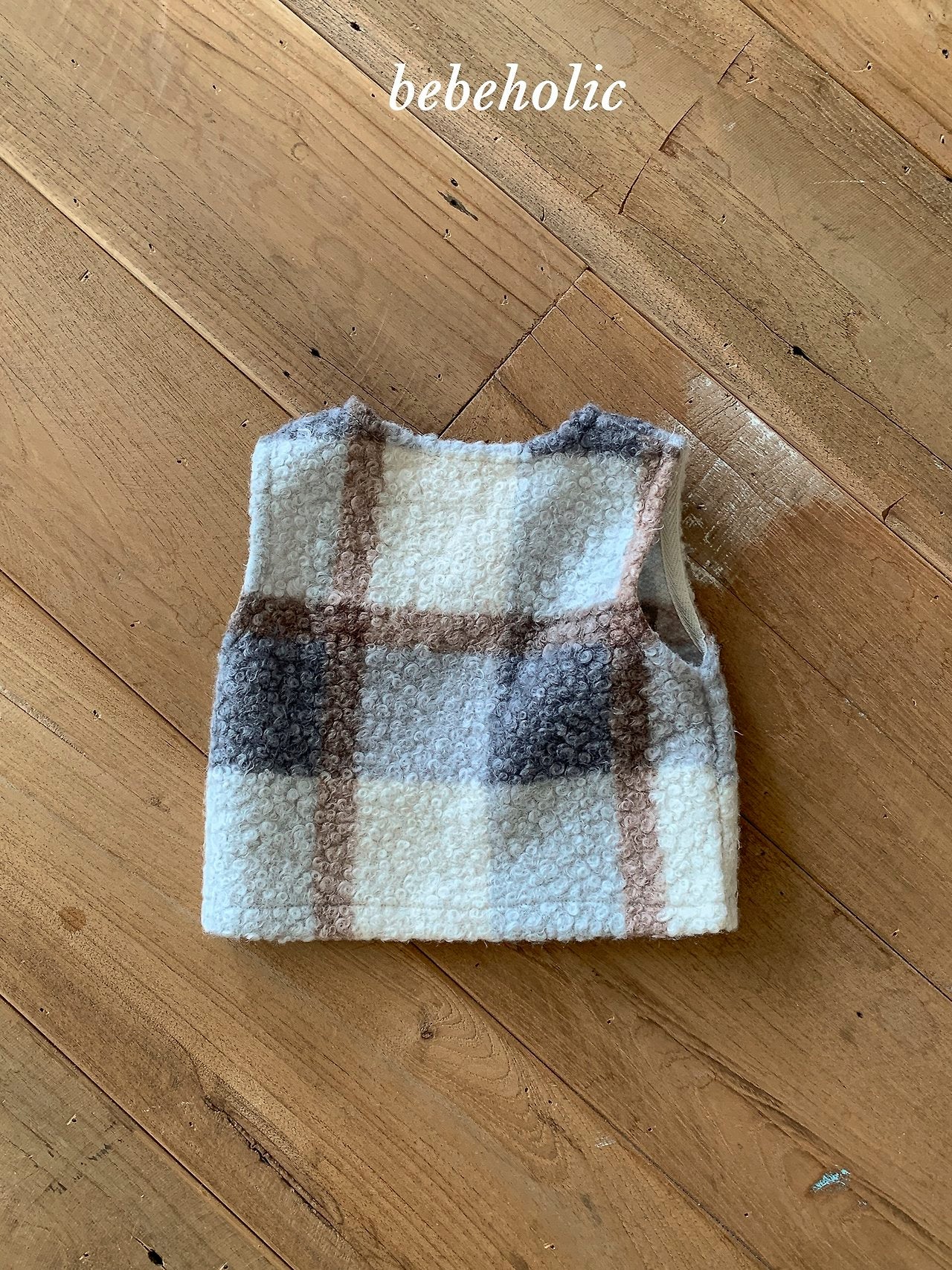 ［bebe holic］Roy check vest