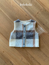［bebe holic］Roy check vest
