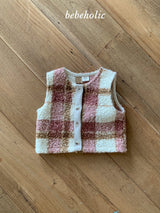 ［bebe holic］Roy check vest