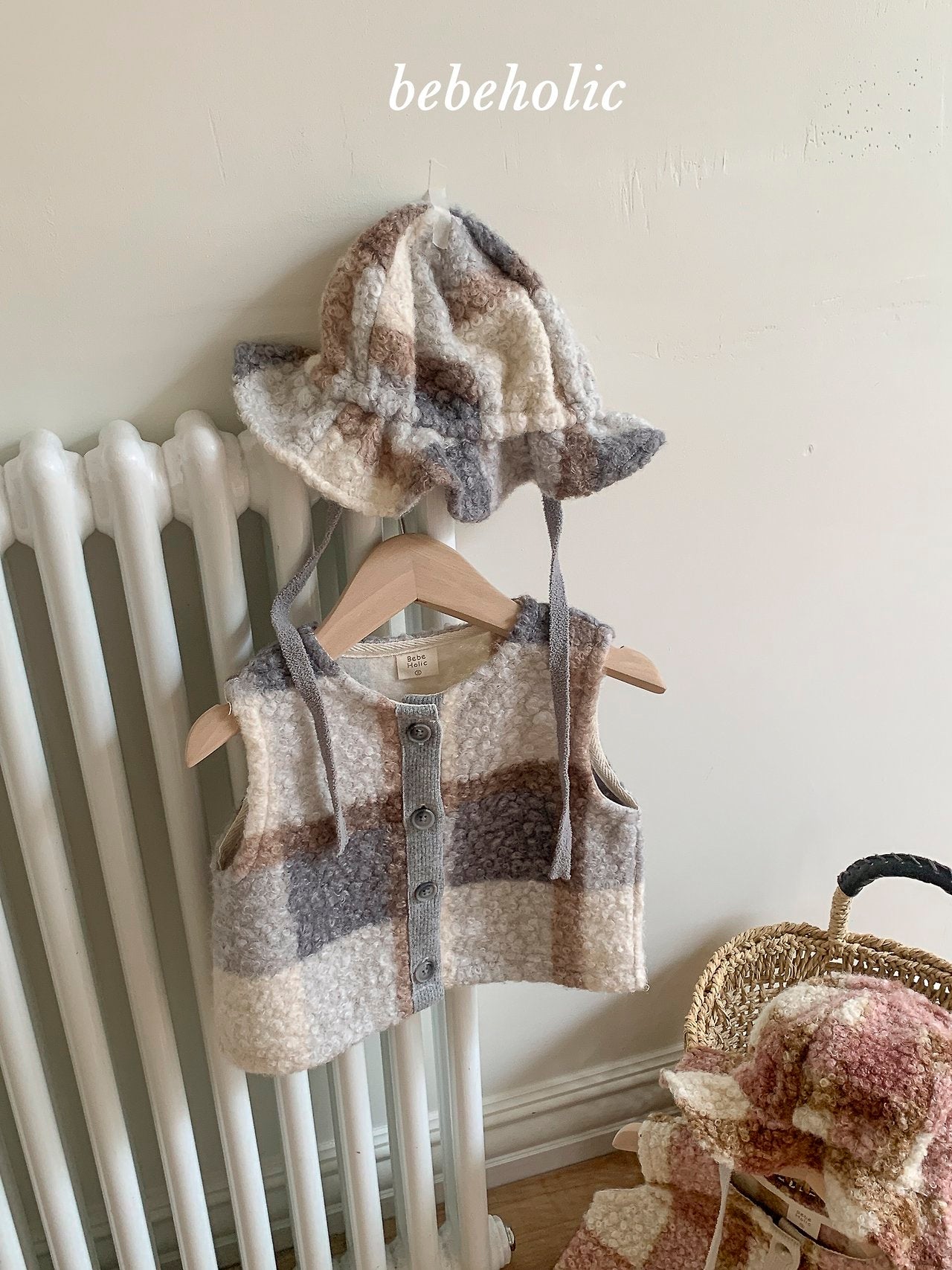 ［bebe holic］Roy check vest