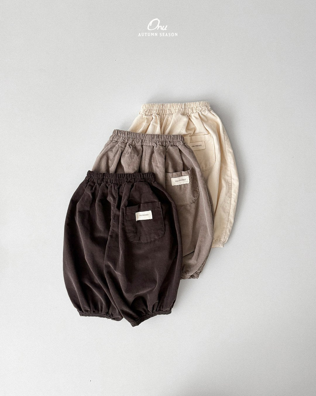 ［onu］Round corduroy soft pants