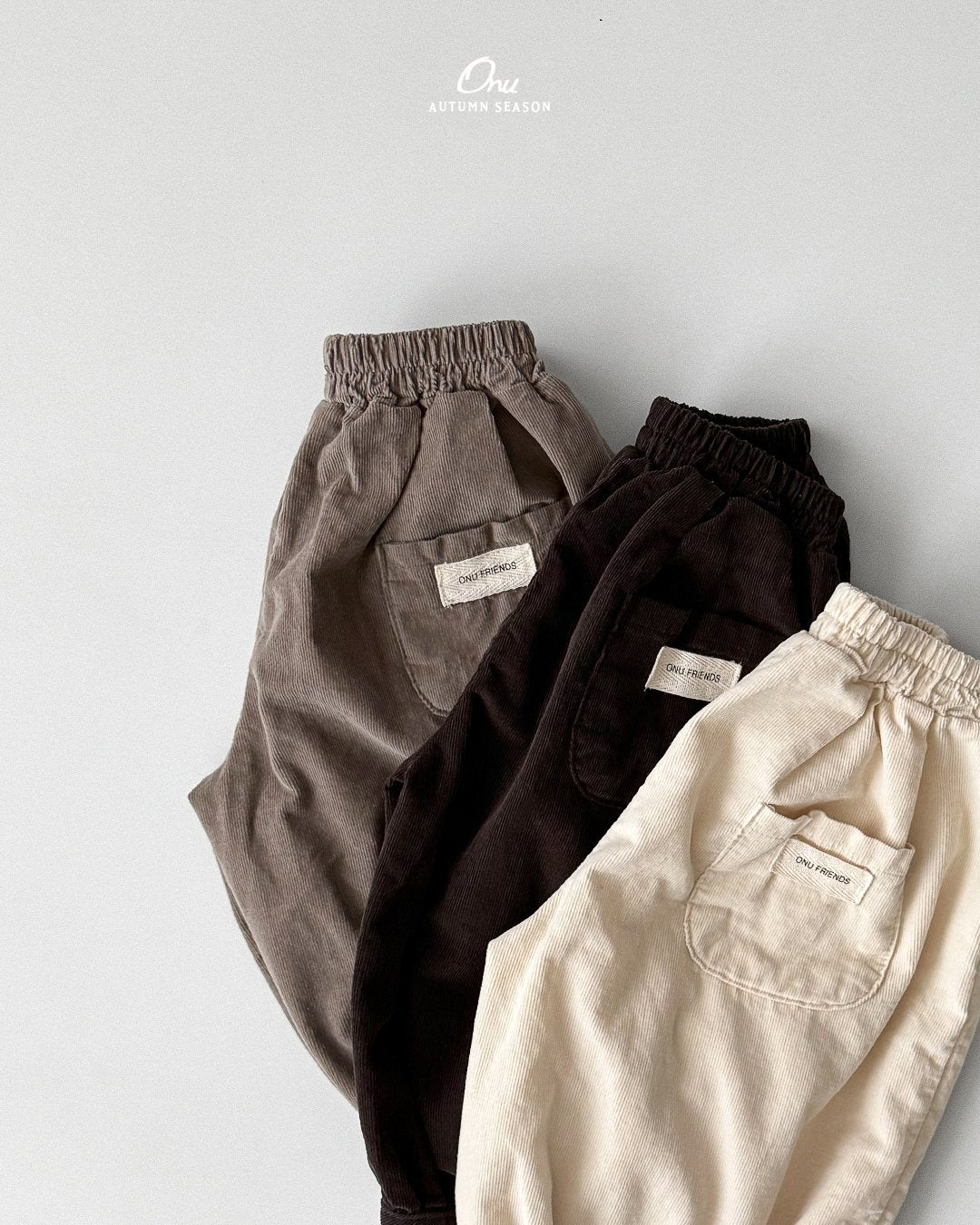 ［onu］Round corduroy soft pants