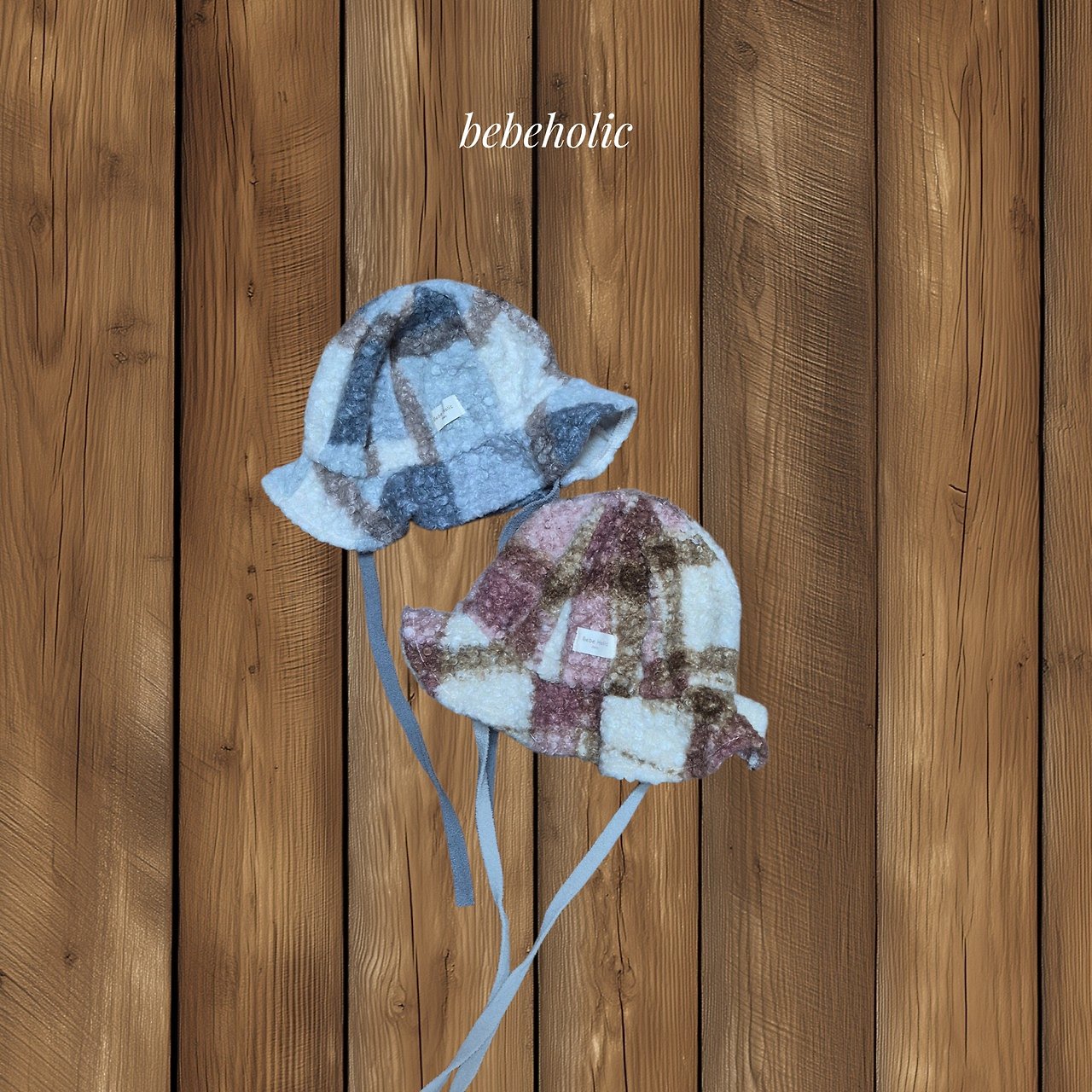 ［bebe holic］Roy check bucket hat