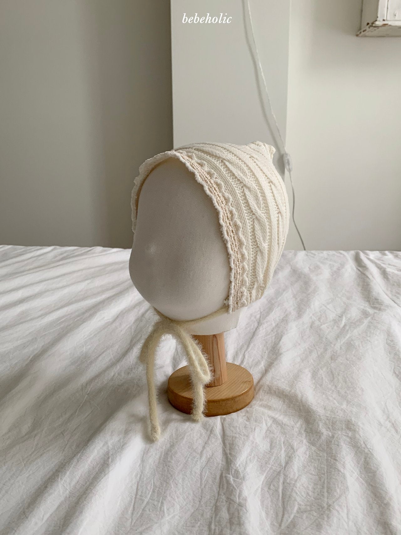 ［bebe holic］Twist knit bonnet