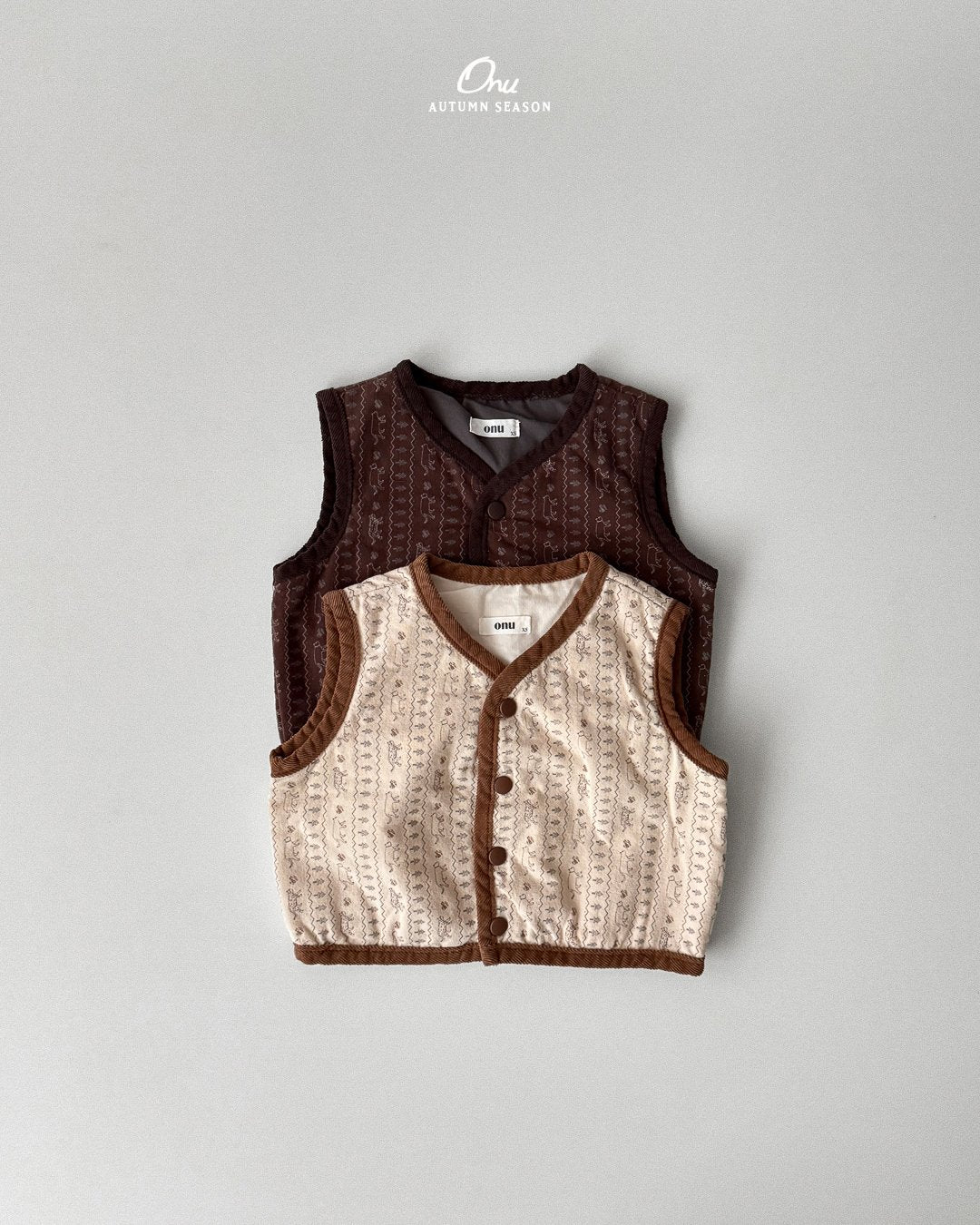 ［onu］Cream quilting vest