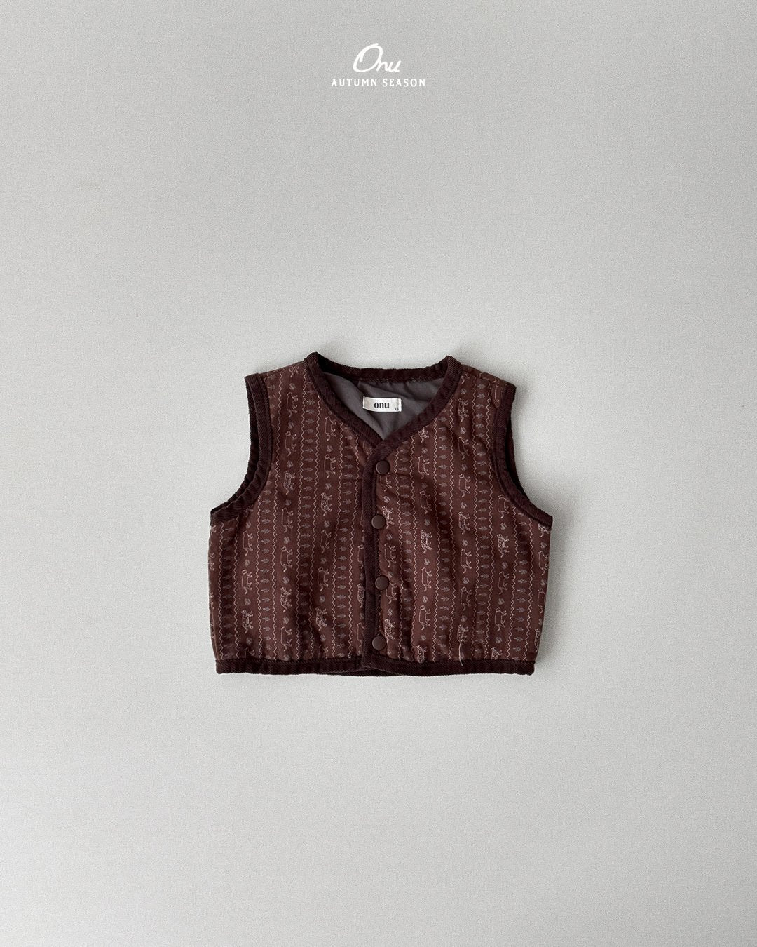 ［onu］Cream quilting vest