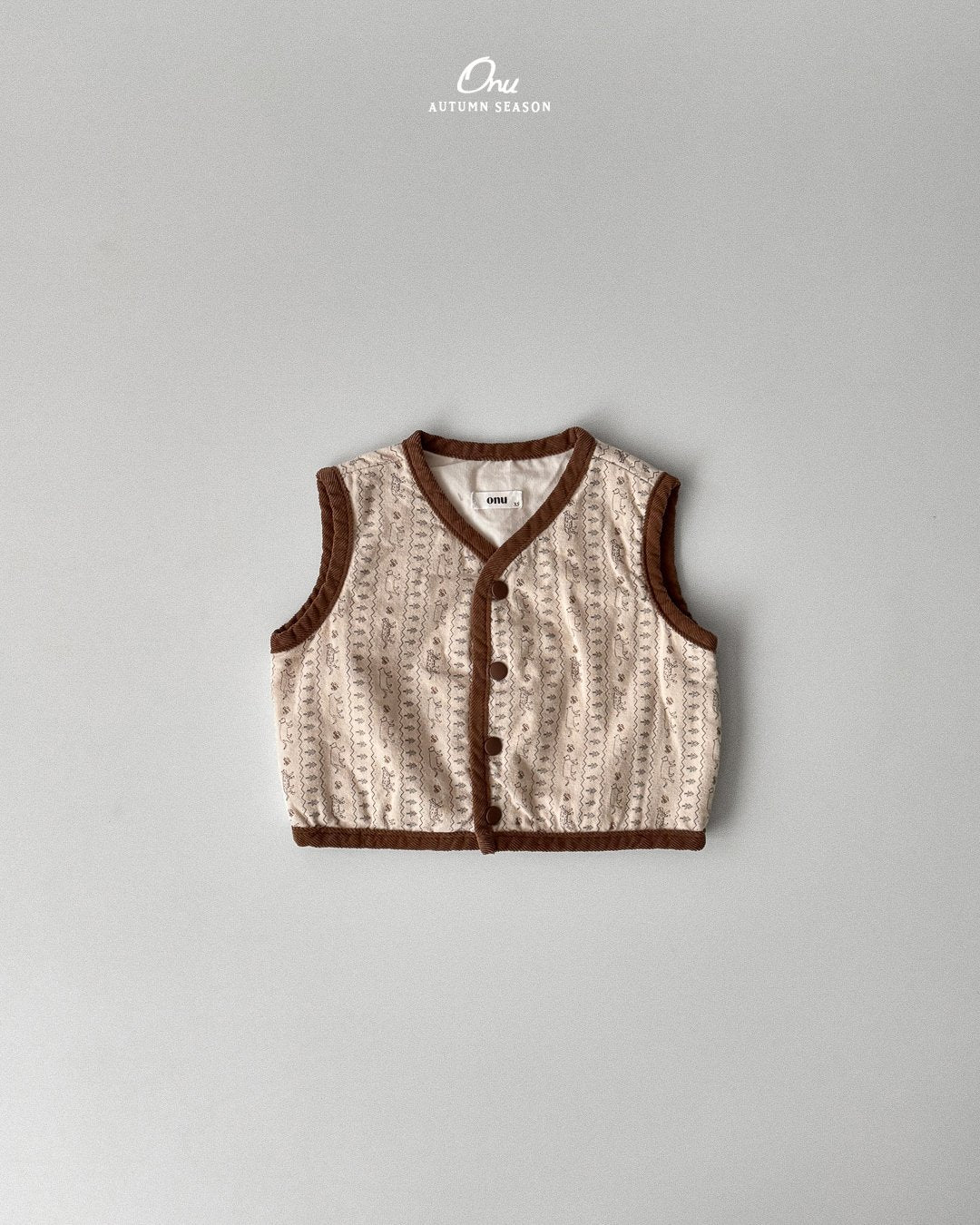 ［onu］Cream quilting vest