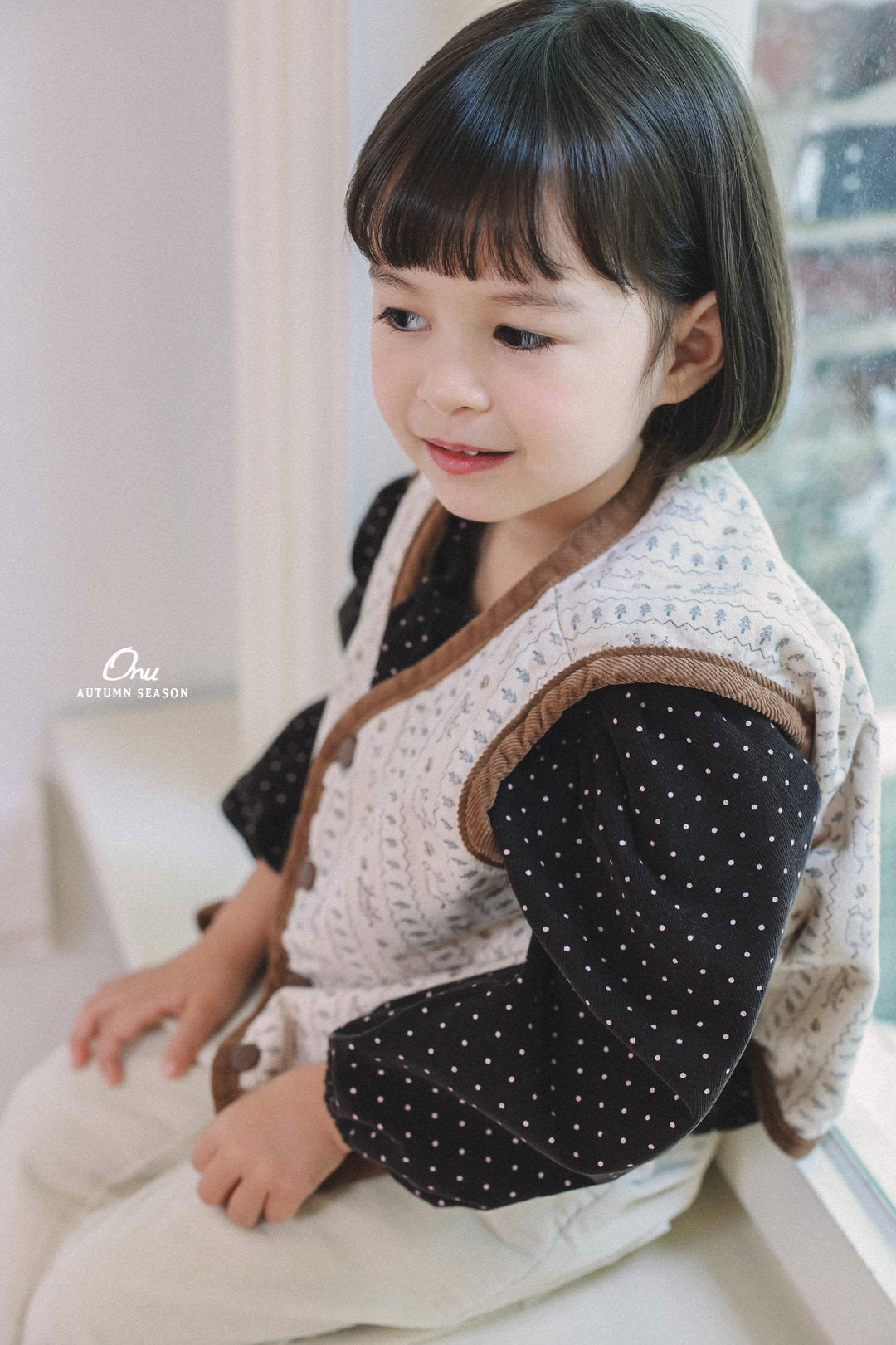 ［onu］Cream quilting vest
