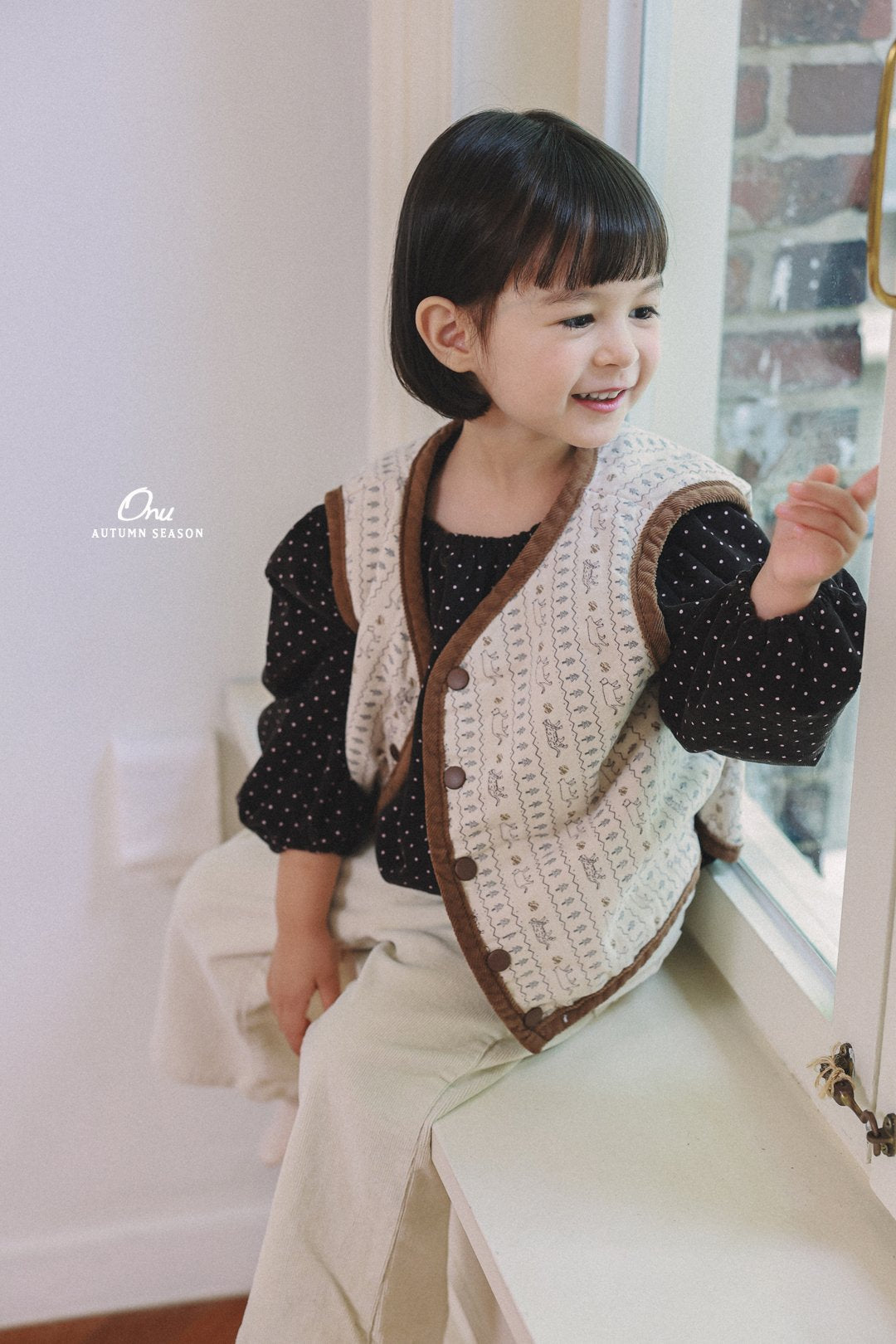 ［onu］Cream quilting vest