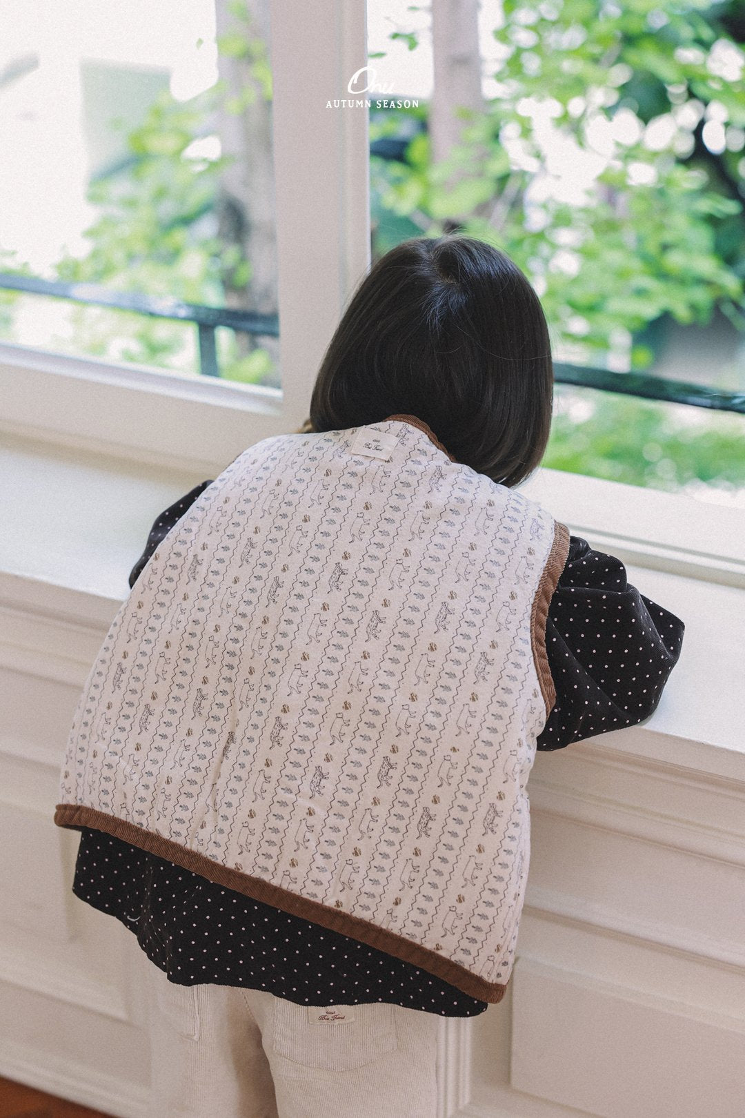 ［onu］Cream quilting vest