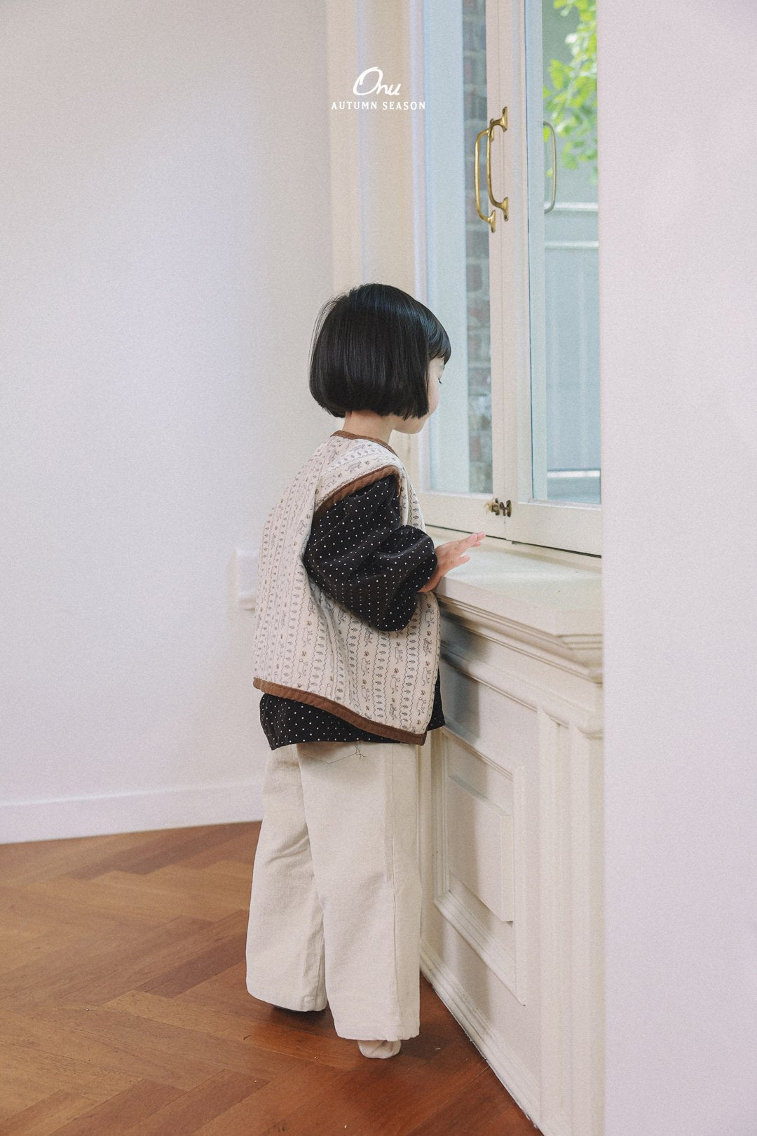 ［onu］Cream quilting vest