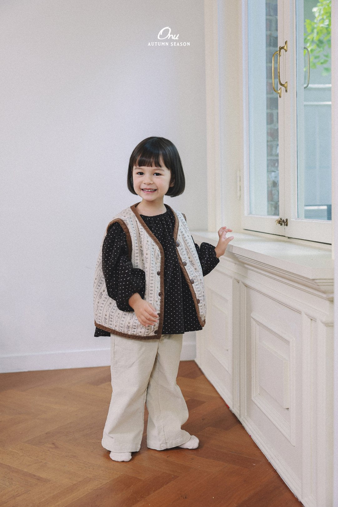 ［onu］Cream quilting vest