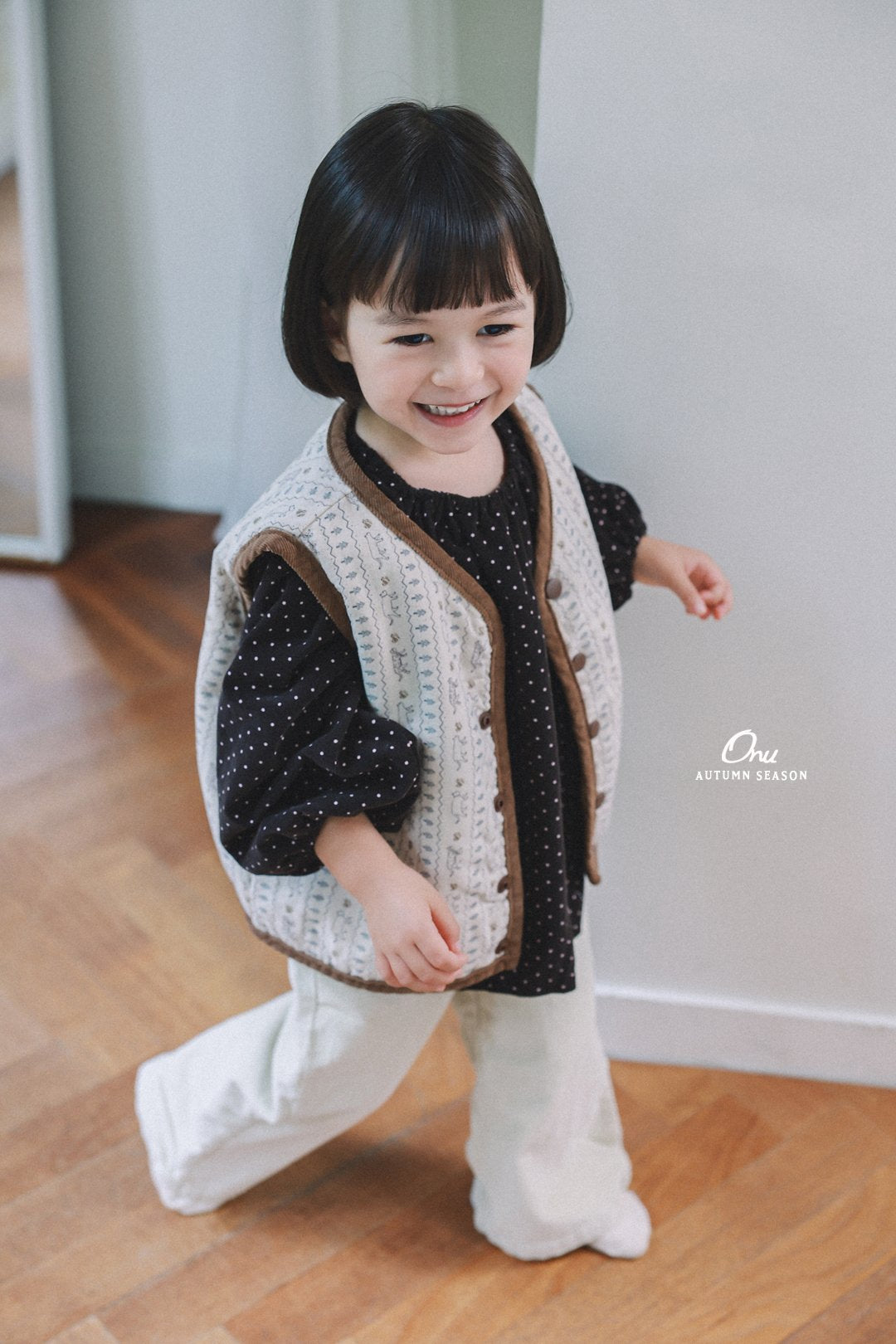 ［onu］Cream quilting vest