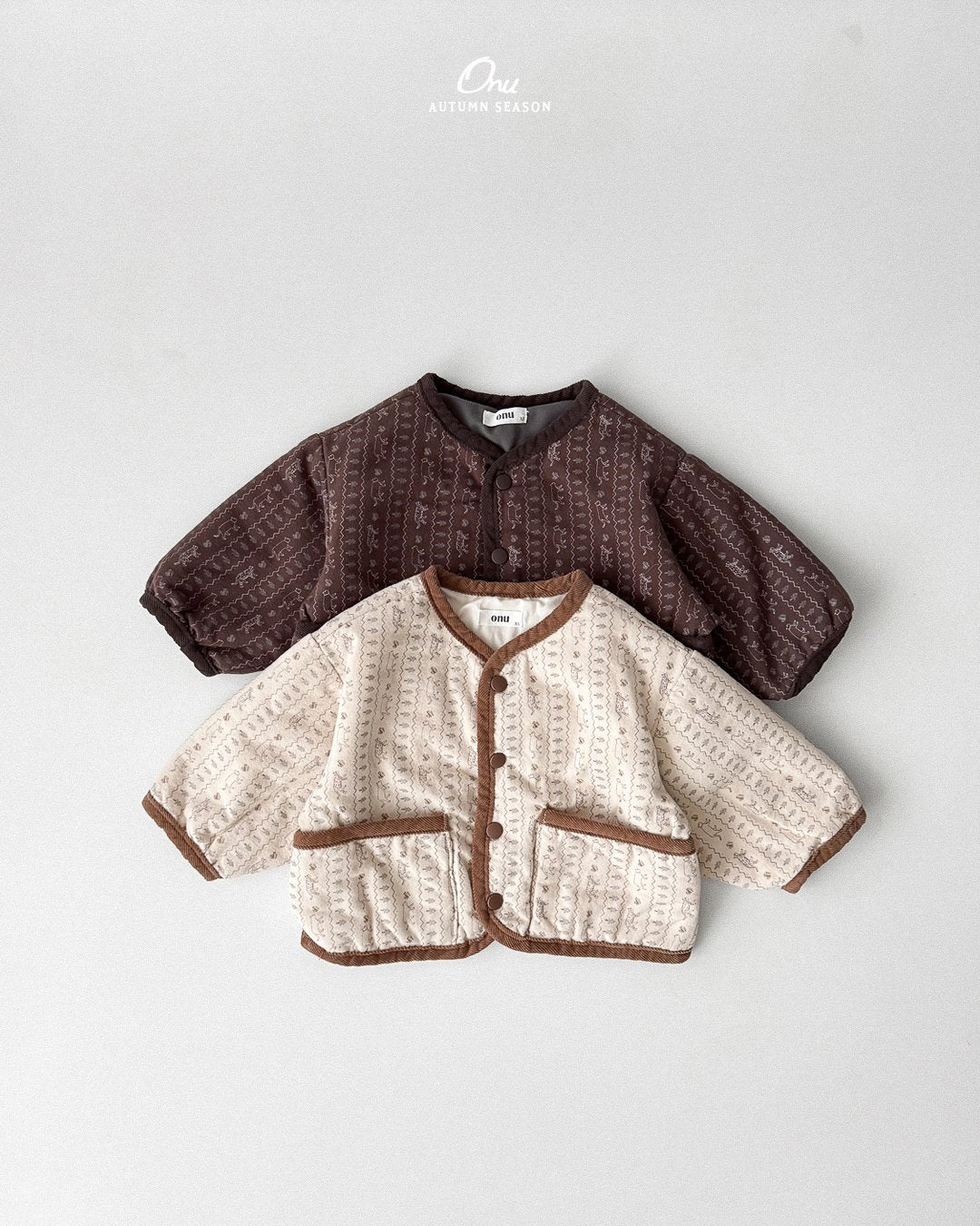 ［onu］Cream quilting jumper