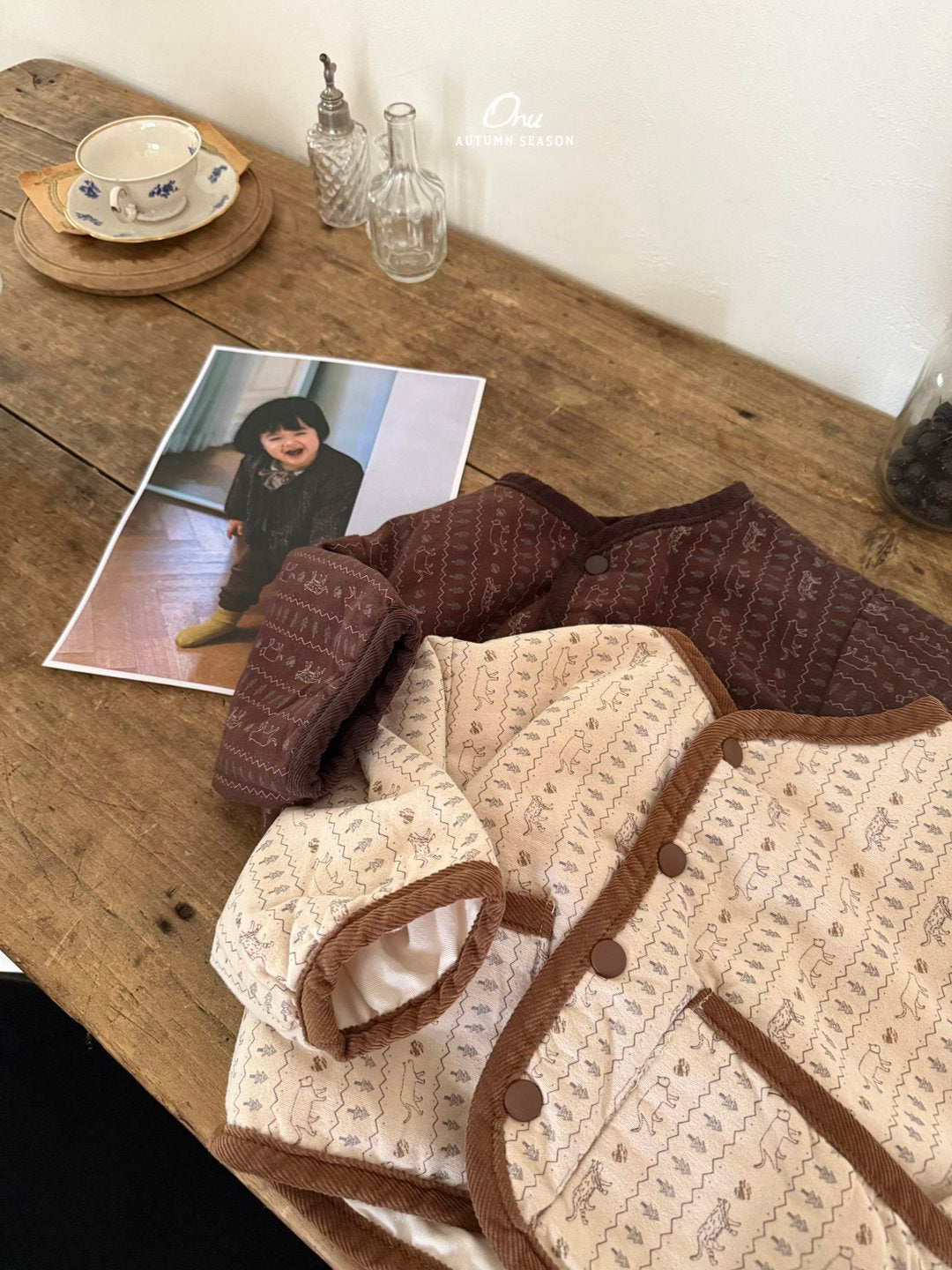 ［onu］Cream quilting jumper