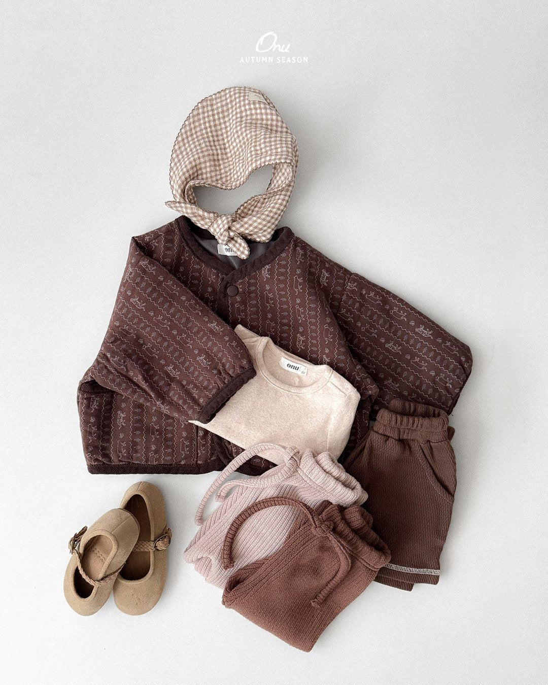 ［onu］Cream quilting jumper