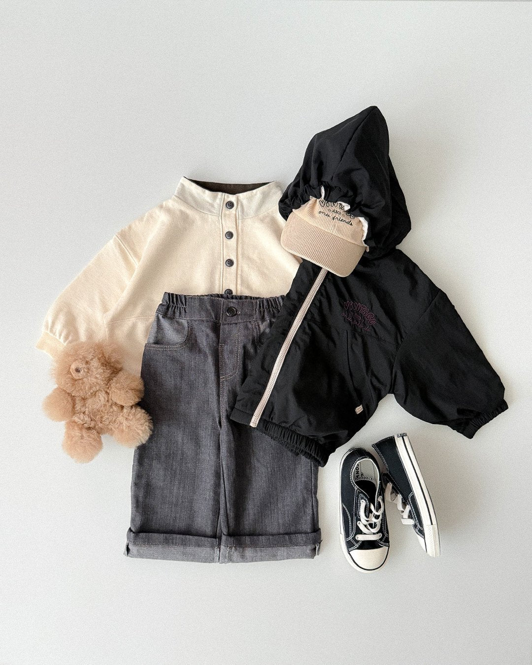 ［onu］Stitch denim pants