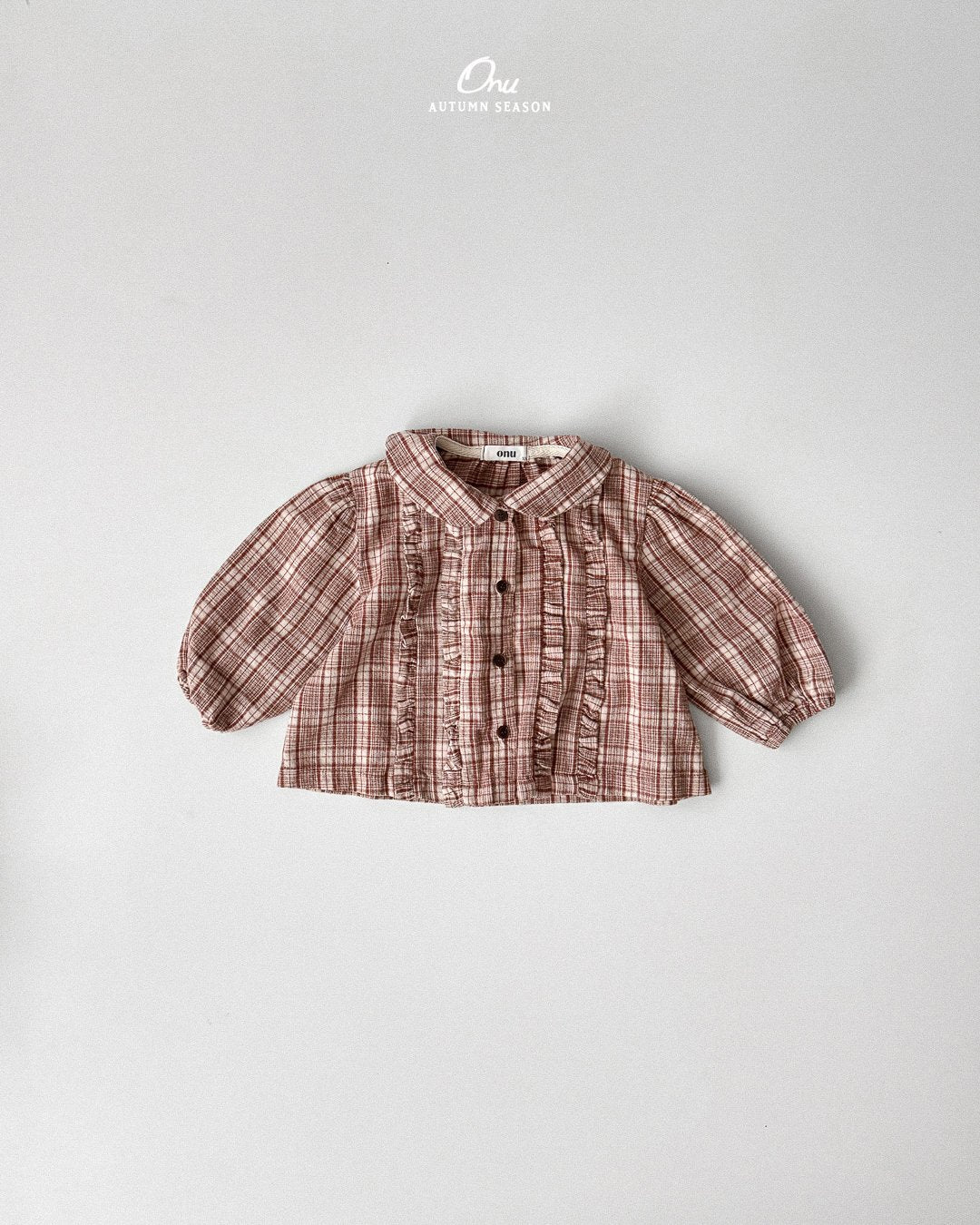 ［onu］Petit frill check blouse