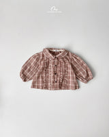 ［onu］Petit frill check blouse