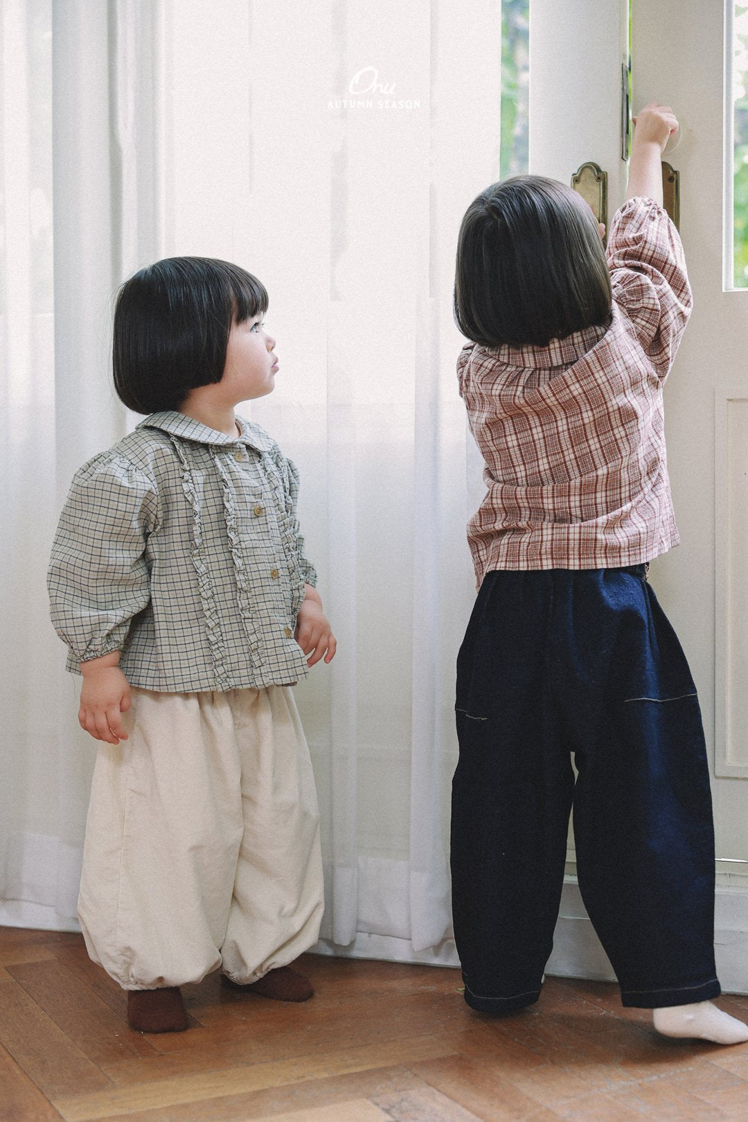 ［onu］Petit frill check blouse