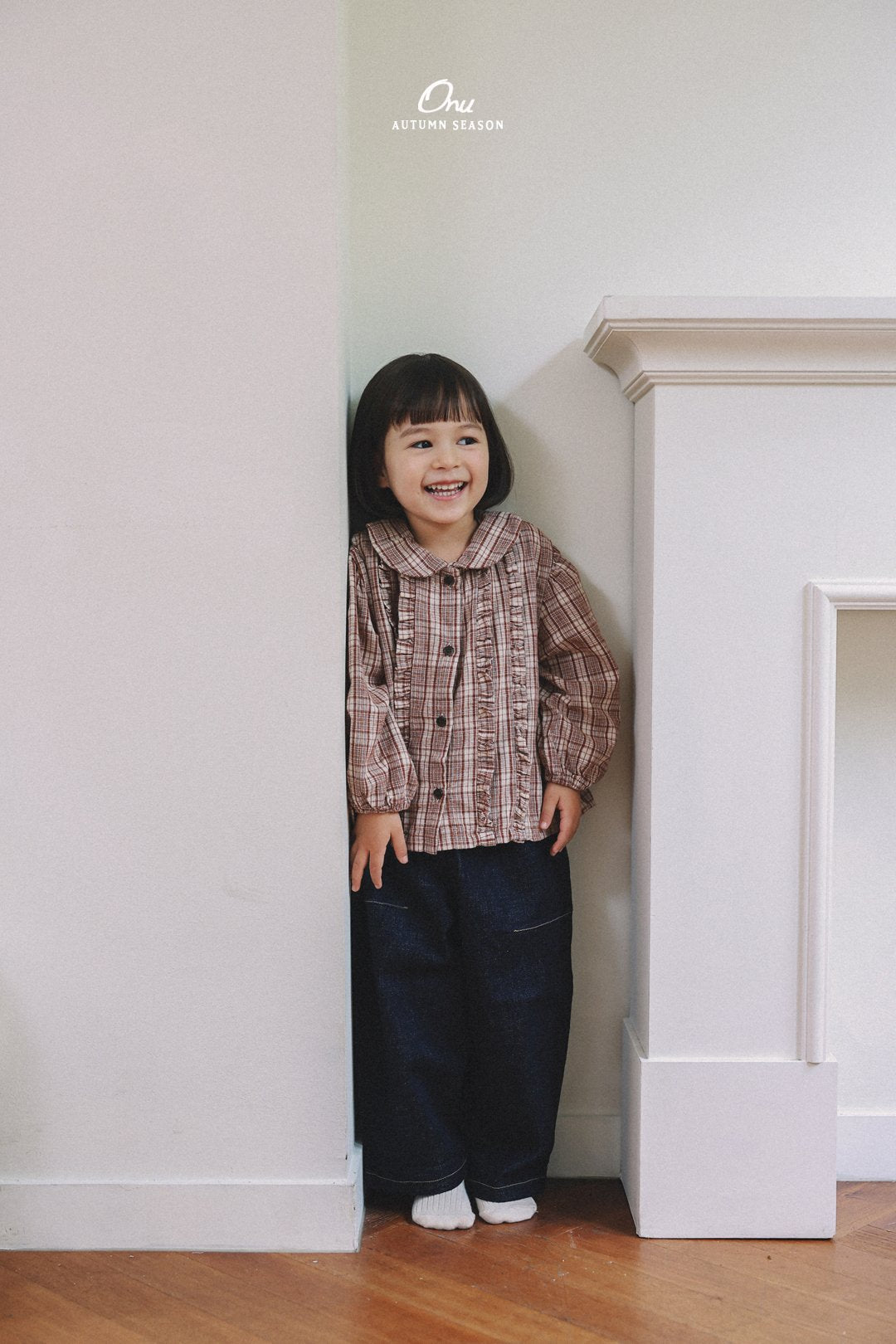 ［onu］Petit frill check blouse