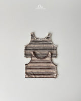 ［onu］Knit stripe vest