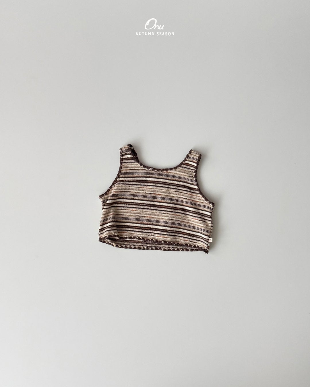 ［onu］Knit stripe vest