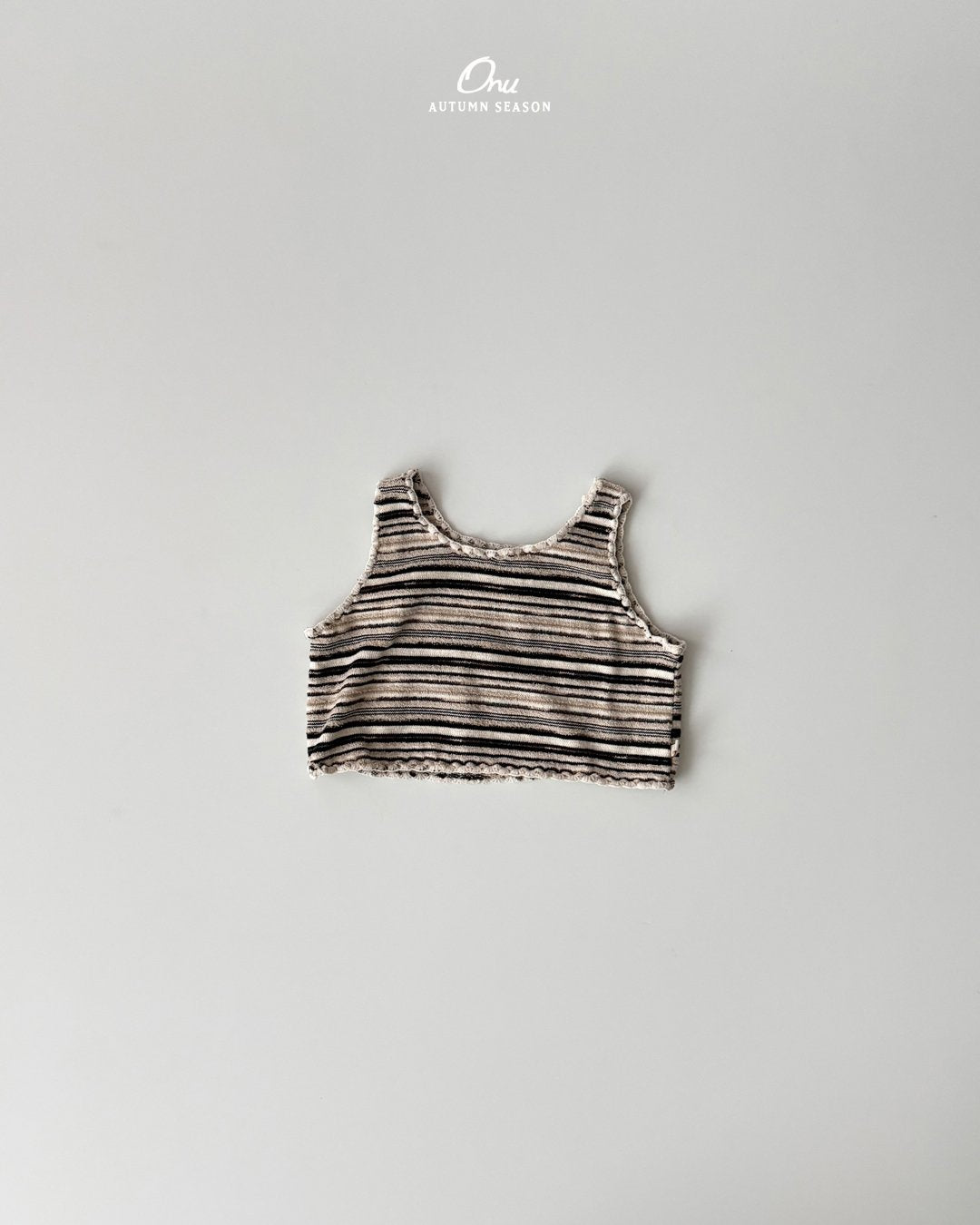 ［onu］Knit stripe vest