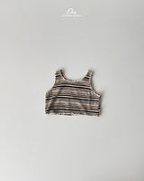 ［onu］Knit stripe vest