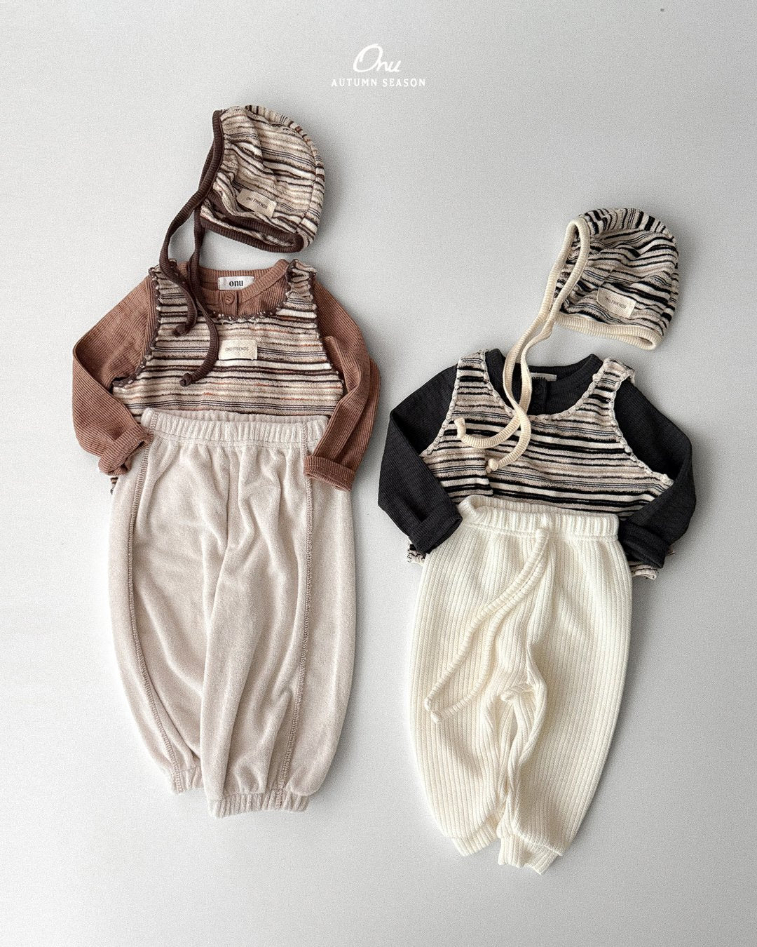 ［onu］Knit stripe vest