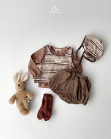 ［onu］Knit stripe vest