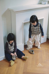 ［onu］Knit stripe vest