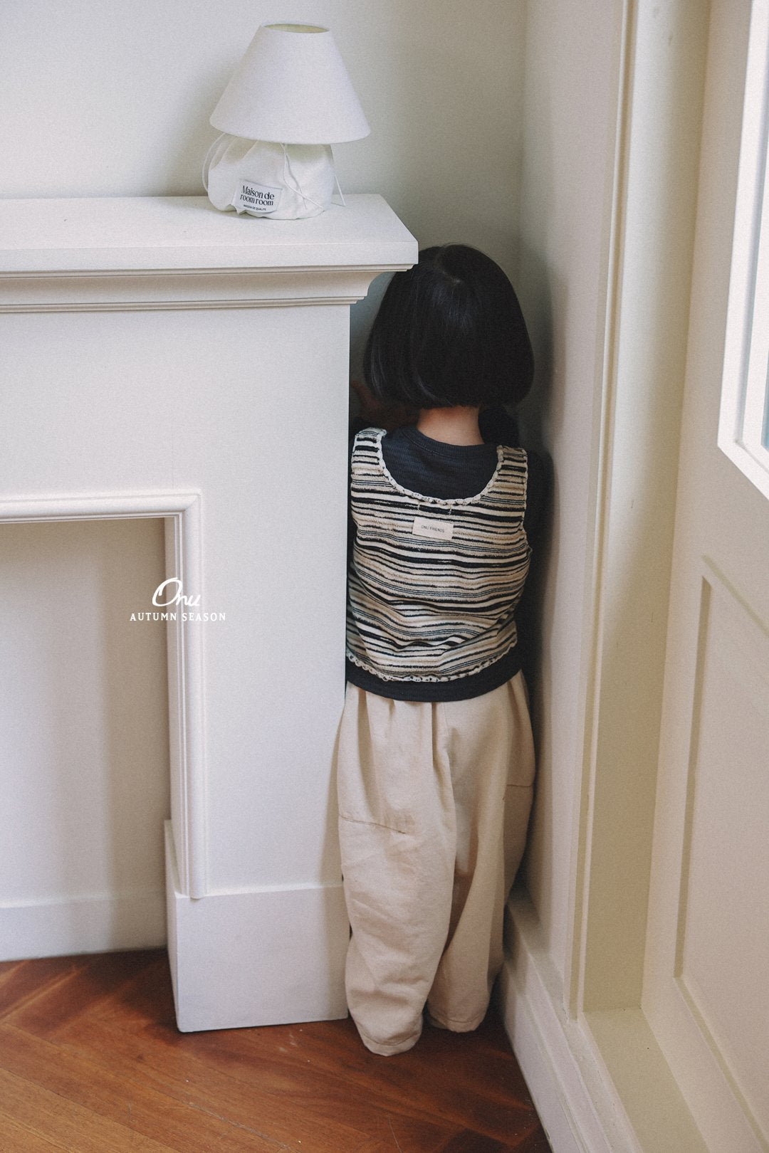 ［onu］Knit stripe vest