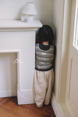 ［onu］Knit stripe vest