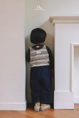 ［onu］Knit stripe vest