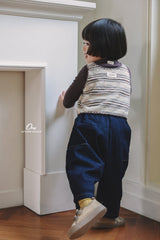 ［onu］Knit stripe vest