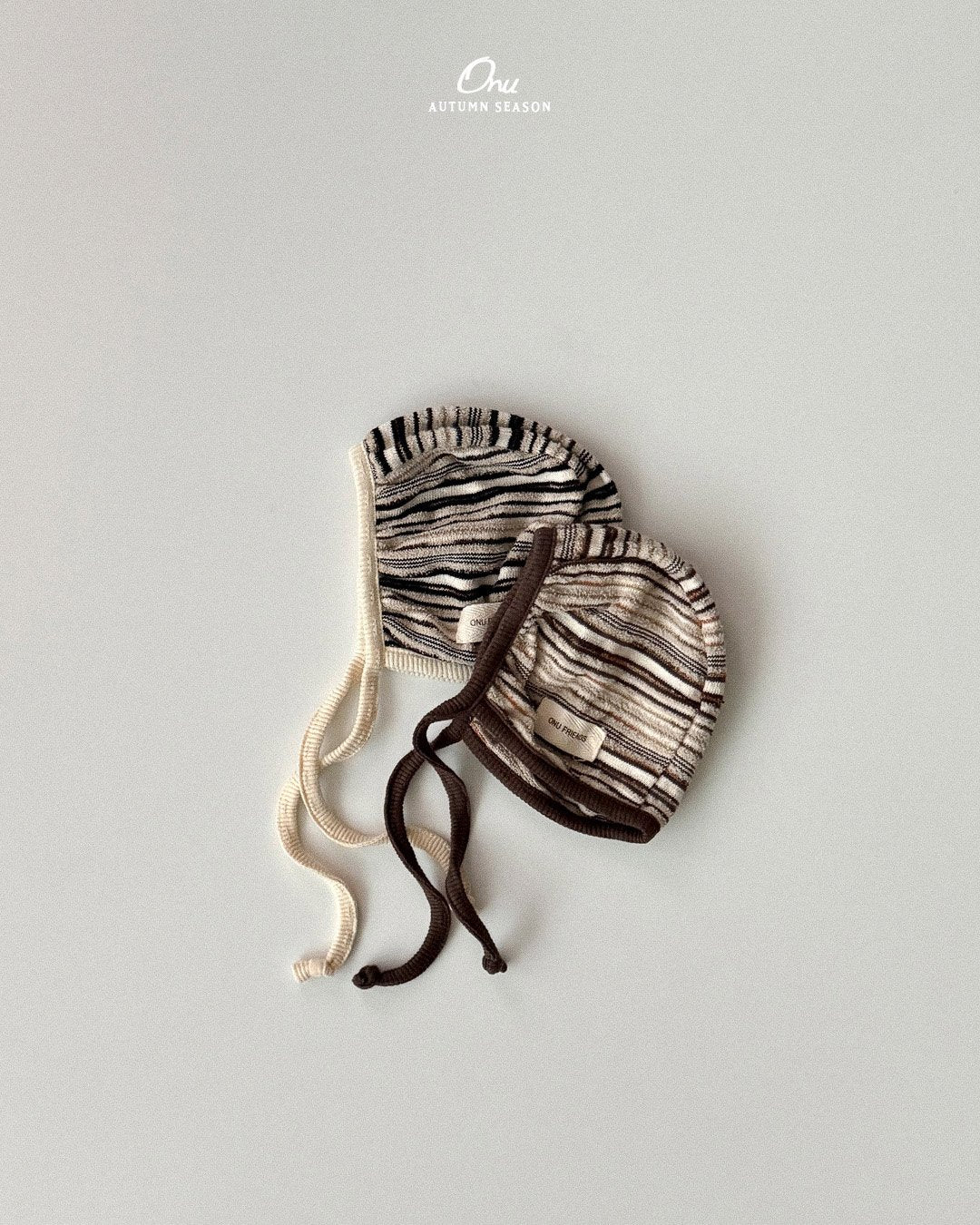 ［onu］Knit stripe bonnet